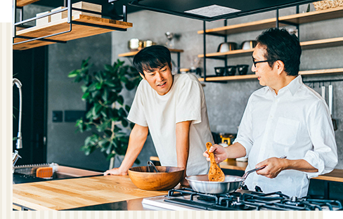 趣味を満喫したり、週末を家で楽しんだりと、自分のスタイルで自由に変えられる家。